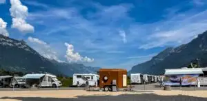 Caffè Julia mit Aussicht am WoMo Treffen in Interlaken