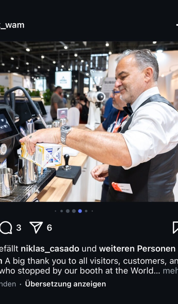 me the barista an der WOC bei BWT